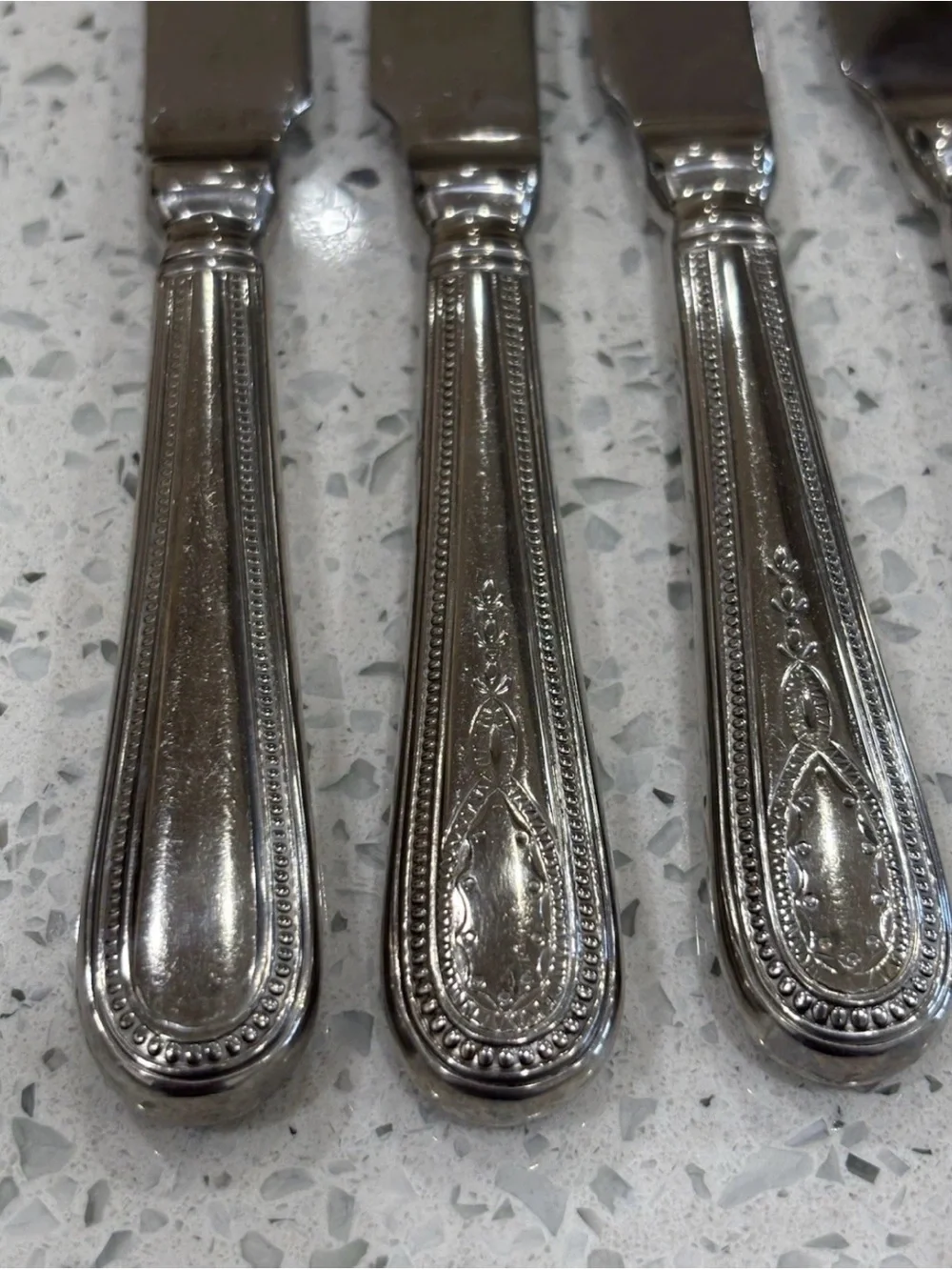 Bateman Beaded Stainless butter knives by TOWLE SILVER set of 6